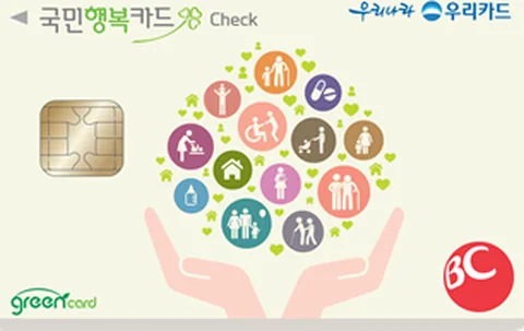 [우리] 국민행복카드(체크) 카드 이미지