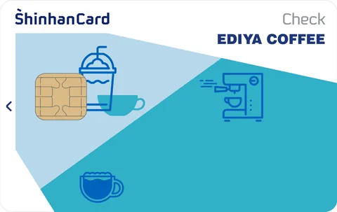 EDIYA 신한카드 체크 카드 이미지